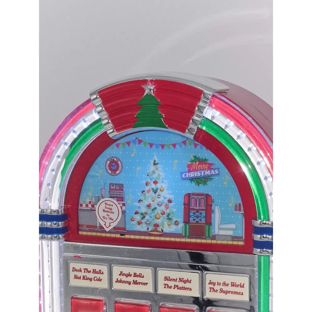 Mr. Christmas Holiday Jukebox Musical LED Lighted Decor Retro Diner